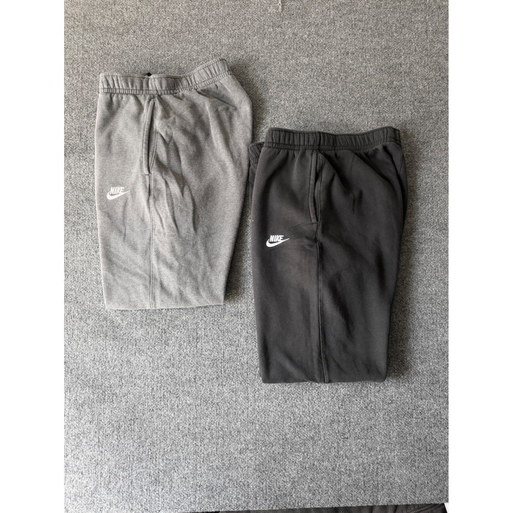 Nike men's sweatpants bundle lot of two. Size Large black & gray color